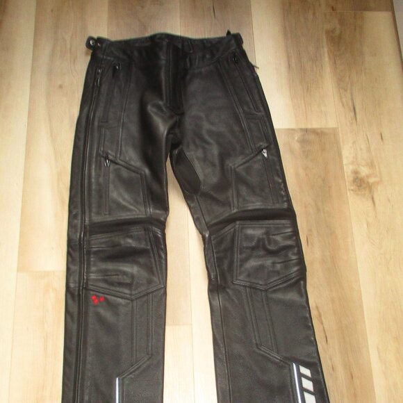 CAN-AM BRP MOTORCYCLE Woman's Heavy Genuine LEATHER Riding Pants Size 8 - Picture 2 of 11